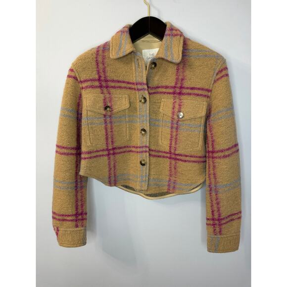 Wilfred Free The Ganna Cropped Shirt Jacket Cropped Wool Shacket Sz XS - Picture 3 of 13